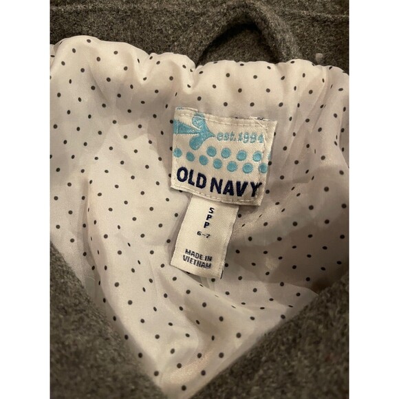 Gap Kids Old Navy Wool Peacoat Winter Coat Button Front S Small 6/7 - Picture 2 of 8